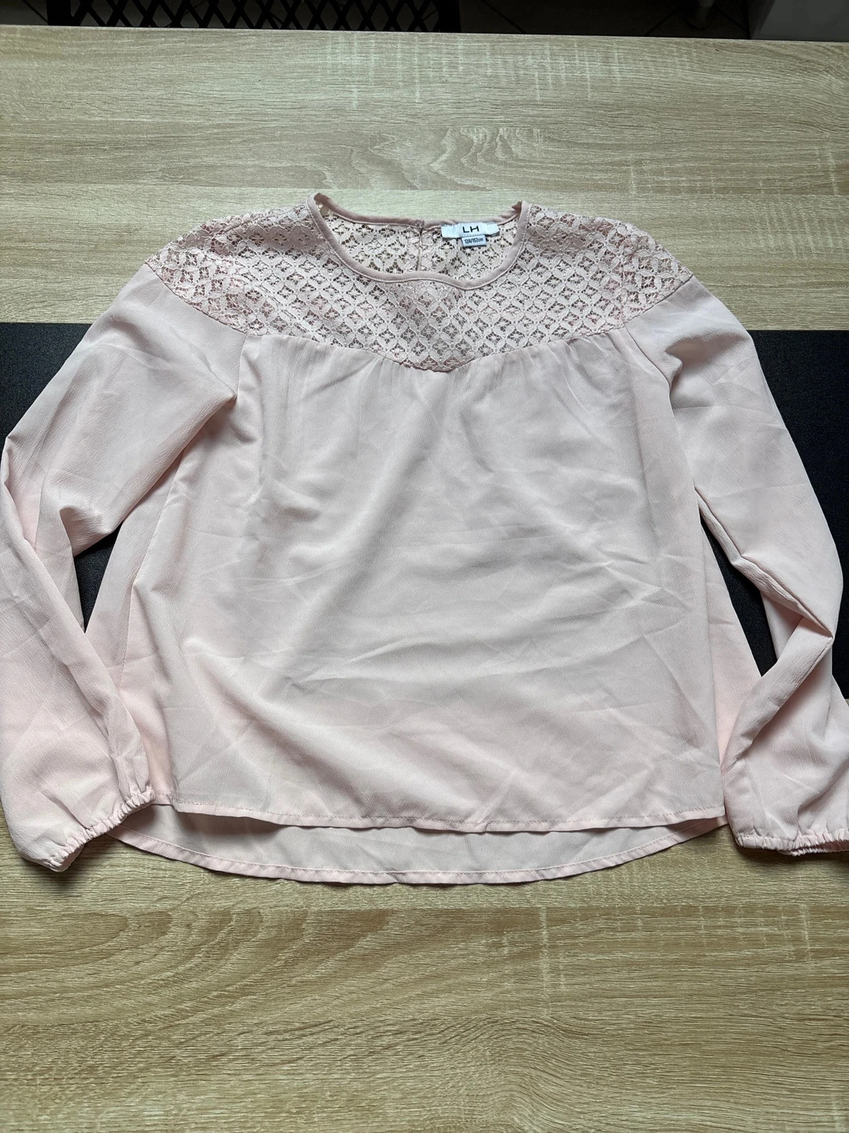 Blouse chemisier 12 ans détail dentelle